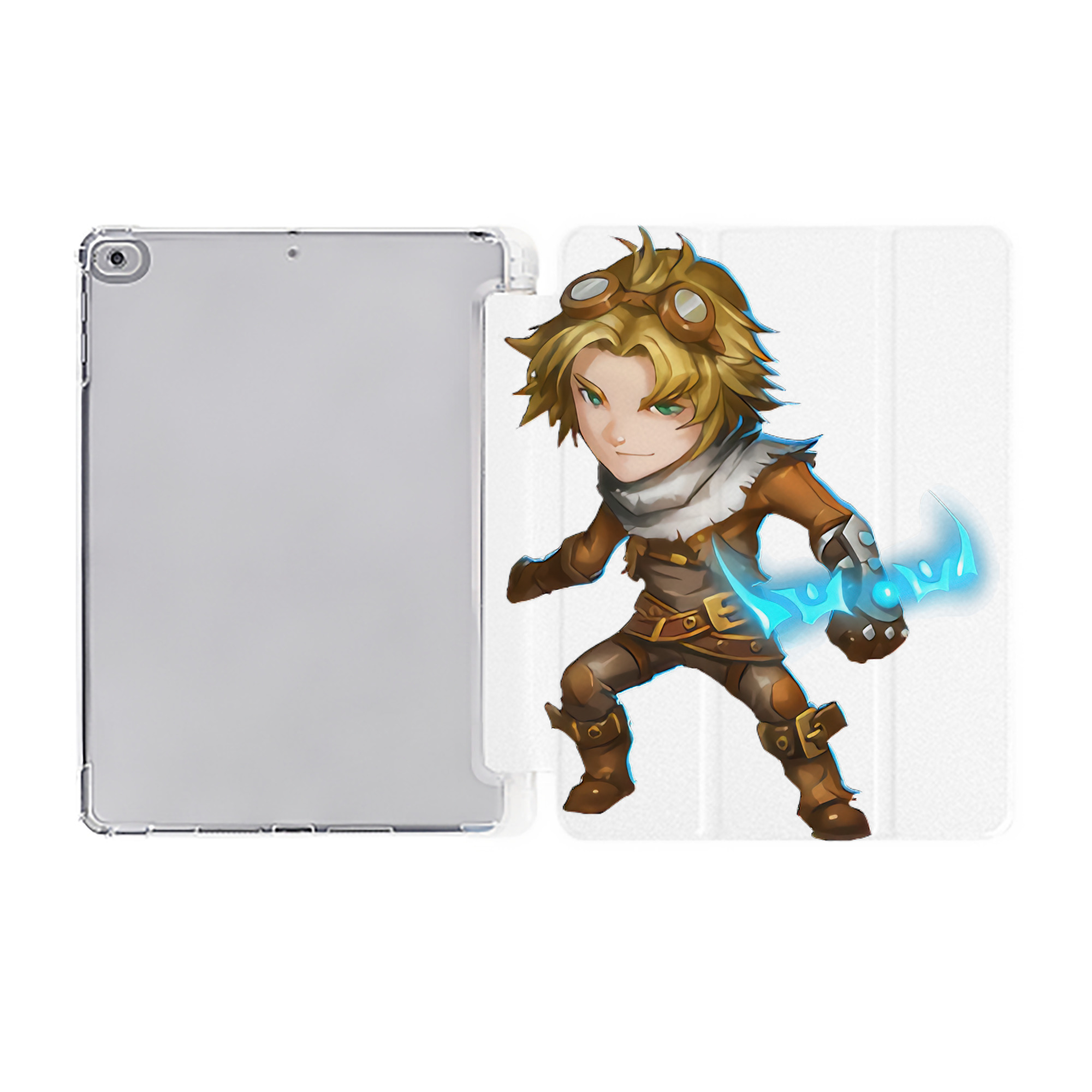 （画像用） リーグ・オブ・レジェンド League of Legends LOL IPad ケース ペン収納付き 三つ折りスタンド PUレザー×シリコン 対応機種9.5/10.5/10.9インチ